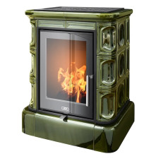 Kachlová kamna ABX Marina exklusive, kachlový sokl, Zelená